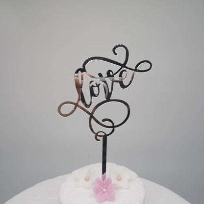 Caketopper-LOVE-silber-Schrift-filigran-günstig