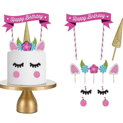 Einhorn-Tortenstecker-Happy-Birthday-Kinder