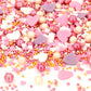 Streuselmix First Kiss Perlen Herzen rosa rot