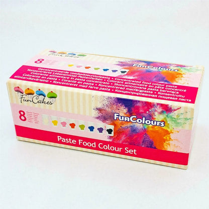 FunCakes FunColours Pasten Farbe 8er Set Gelfarbe - Funny Bake
