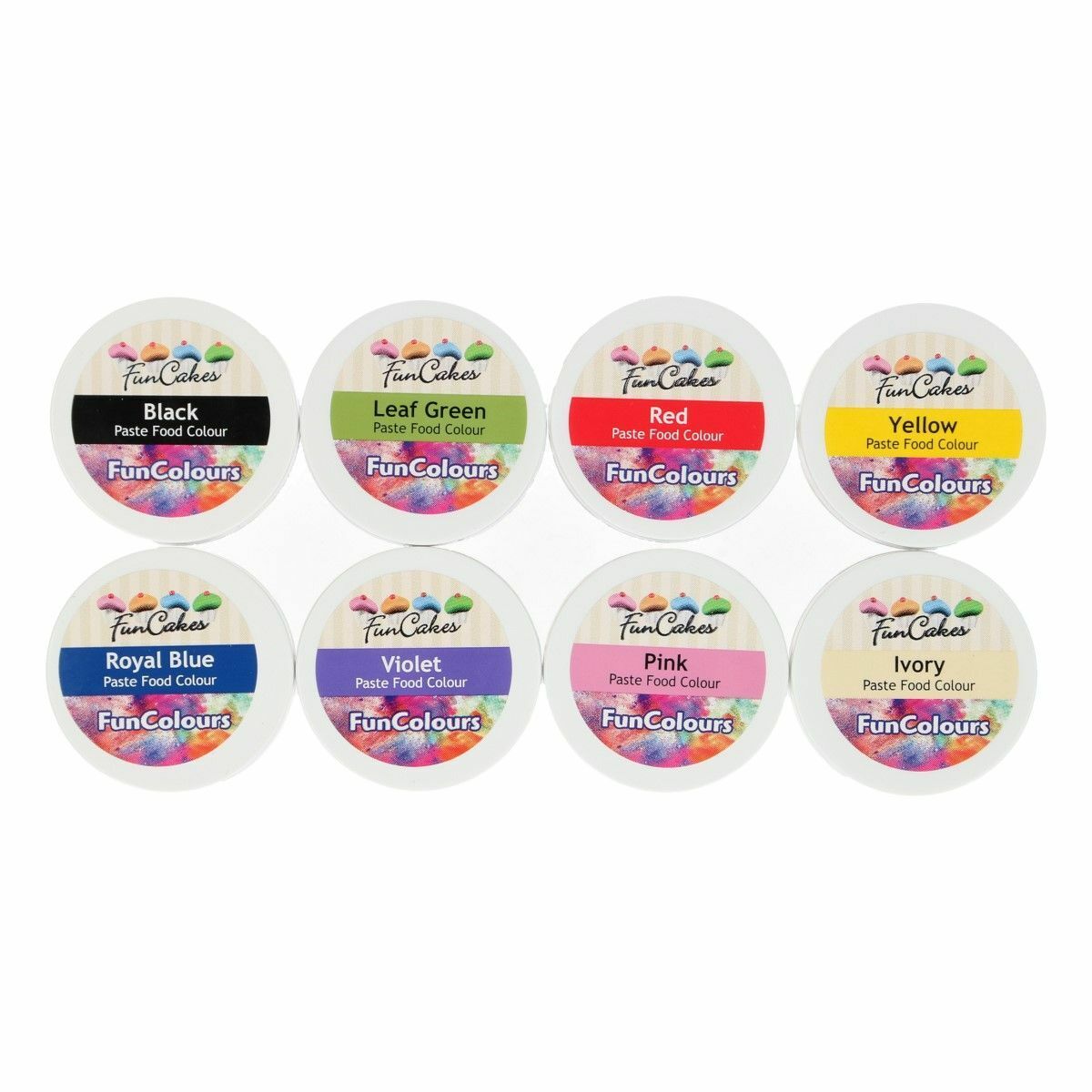 FunCakes FunColours Pasten Farbe 8er Set Gelfarbe