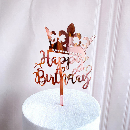 Caketopper-Happy-Birthday-Tortenstecker-Krone-rosegold