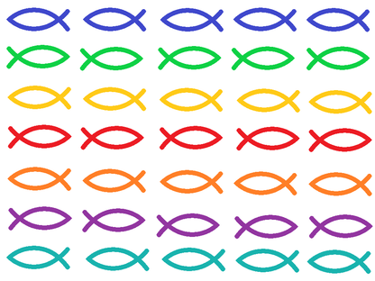 Muffin- Aufleger Fische christliches Symbol - Funny Bake