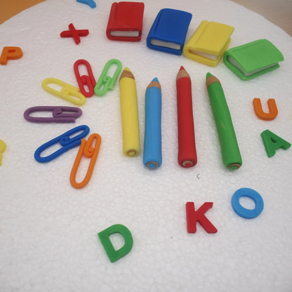 Einschulung Tortendeko Zuckerdeko Stifte Bücher 