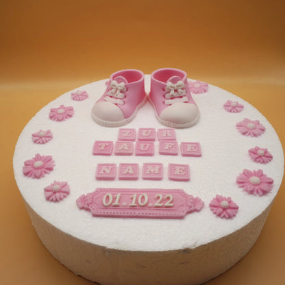 Zuckerdeko-Babyschuhe-rosa-Tortendeko