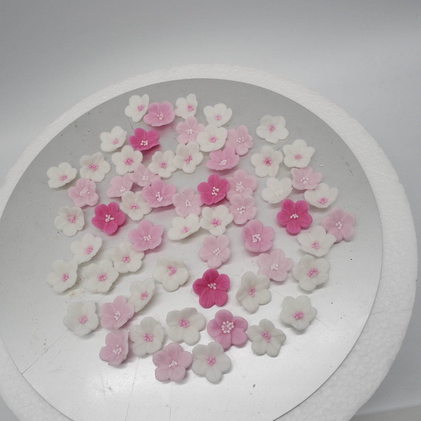 Zuckerblüten abgerundet handgemacht rosa weiß