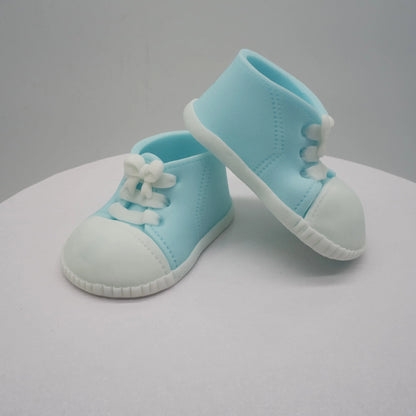Babyschuhe Taufdeko blau essbar - Funny Bake