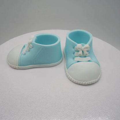 Babyschuhe Taufdeko blau essbar - Funny Bake