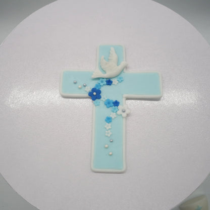 Tortenset mit Kreuz und eckigen Buchstaben - Funny Bake