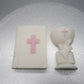 Kelch & Bibel  3D rosa - aus Fondant