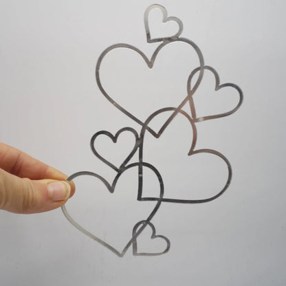 Topper Herzen Valentine silber / gold - Funny Bake