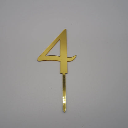 Tortenstecker Zahlen 0-9 gold - Funny Bake