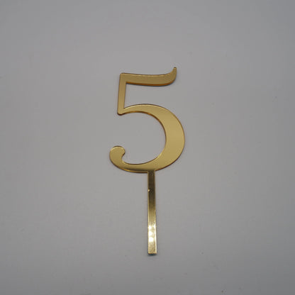 Tortenstecker Zahlen 0-9 gold - Funny Bake