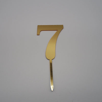 Tortenstecker Zahlen 0-9 gold - Funny Bake