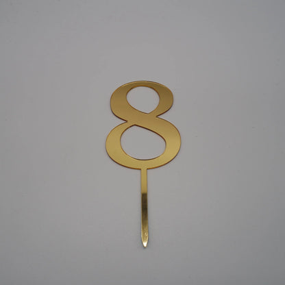 Tortenstecker Zahlen 0-9 gold - Funny Bake