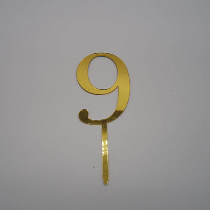 Tortenstecker Zahlen 0-9 gold - Funny Bake