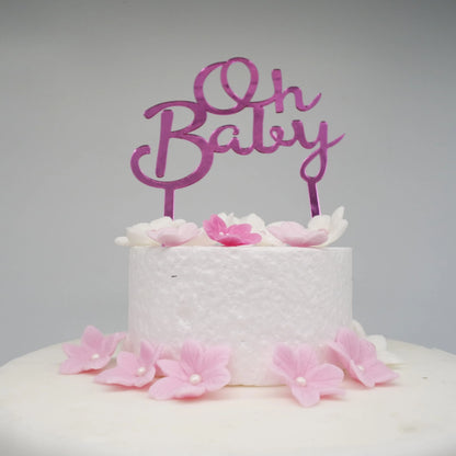 Oh Baby  - Tortenstecker rosa/ pink - Funny Bake