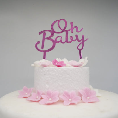 Oh Baby  - Tortenstecker rosa/ pink - Funny Bake