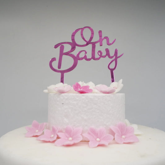 Oh Baby  - Tortenstecker rosa/ pink - Funny Bake