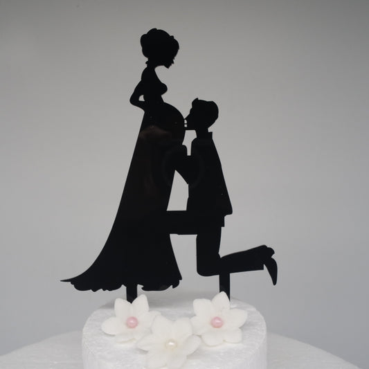 Tortenstecker schwanger Braut Topper Hochzeit