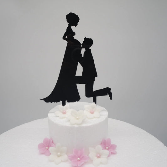 Caketopper Hochzeit "Schwangere Braut" - Funny Bake