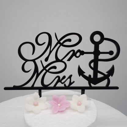 Caketopper-Anker-Hochzeit-Mr-Mrs-schwarz