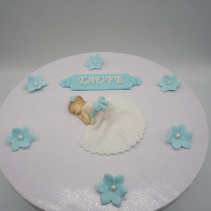 Tortendeko Zuckerdeko Baby Taufkleid essbar