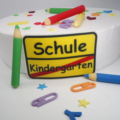 Esspapier Schild Schule - Funny Bake