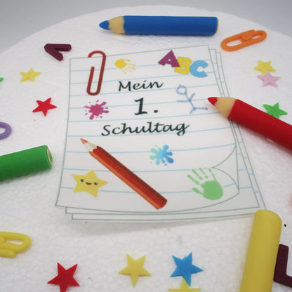 Oblate essbar Tortenaufleger "Mein 1. Schultag" - Funny Bake