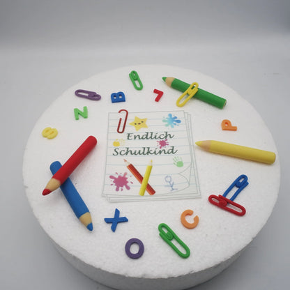 Endlich Schulkind !  Esspapier Aufleger - Funny Bake