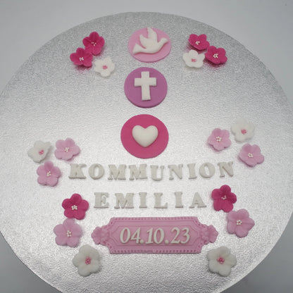 Tortendeko essbar Kommunion Firmung Taufe Zuckertante