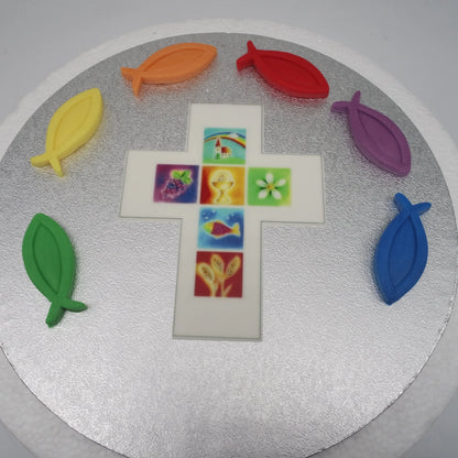 Aufleger Kreuz bunt Esspapier essbar - Funny Bake