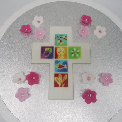 Aufleger Kreuz bunt Esspapier essbar - Funny Bake