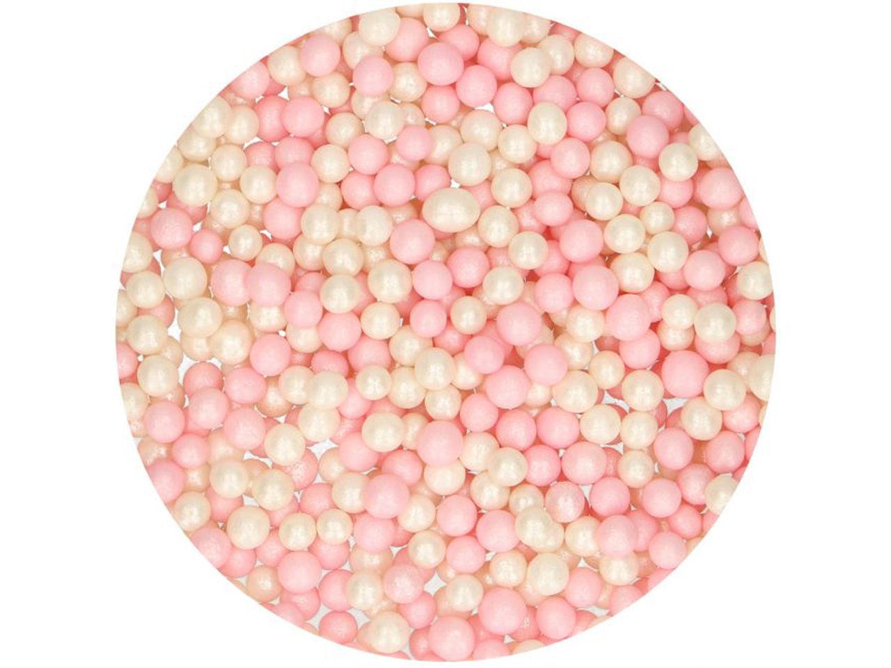 Weiche Zuckerperlen Pink-Weiß - Funcakes