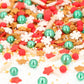 Zuckerperlen-Sprinkles-Sterne-Schneeflocken-Weihnachten-Zuckerstreusel-Tortendeko-Plätzchendeko-Perlen-grün-rot-metallic
