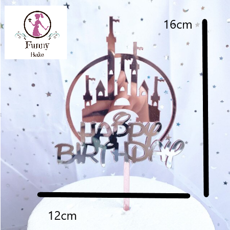 Tortenstecker Schloss Disney Happy Birthday