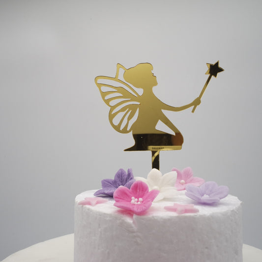 Caketopper-Fee-Happy-Birthday-gold-Flügel