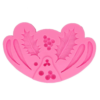 Weihnachtliche Motive Mispel Blatt Silikonform - Funny Bake