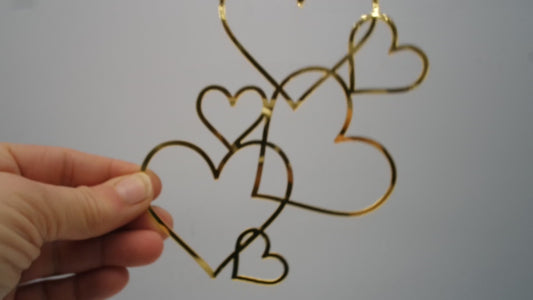 Topper Herzen Valentine silber / gold