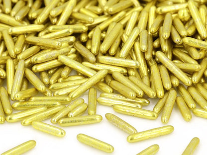 Zuckerstäbe gold Zuckerstreusel 80g - Funny Bake