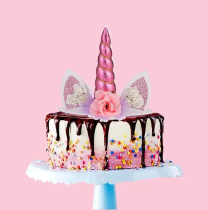 Tortenaufleger-Einhorn-Filz-Stoff-Mädchen-Torte