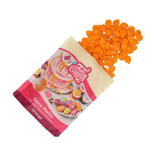 Funcakes orange Deco Melts, 250g Candymelts