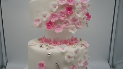 Zuckerblüten abgerundet handgemacht rosa weiß