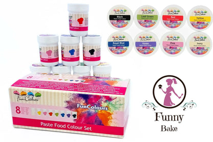 Lebensmittel-Pastenfarbe-8-Gelfarbe-set-Funcakes-Pati-Versand