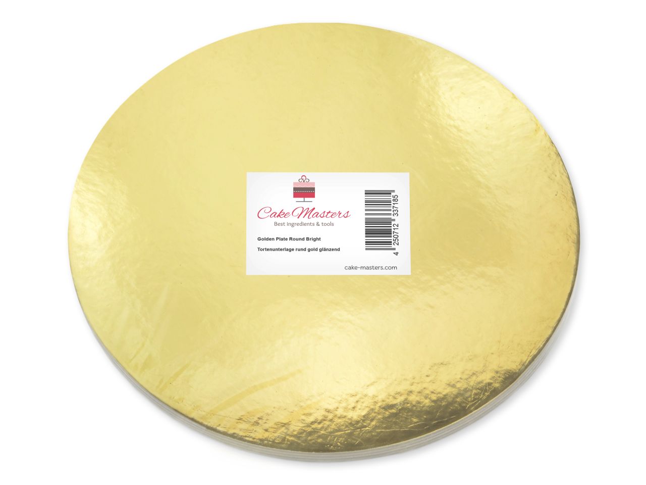  6 Stück Gold Plate 25cm glänzend | Cakeboards